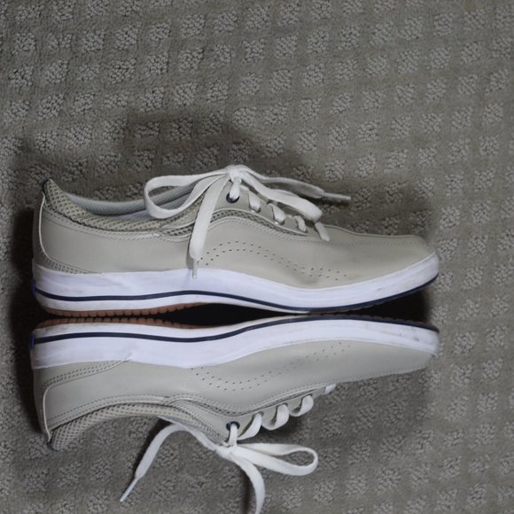Keds Prestige Size 10 Taupe Leather Sneakers with Arch Support  - LIKE NEW - Picture 4 of 6